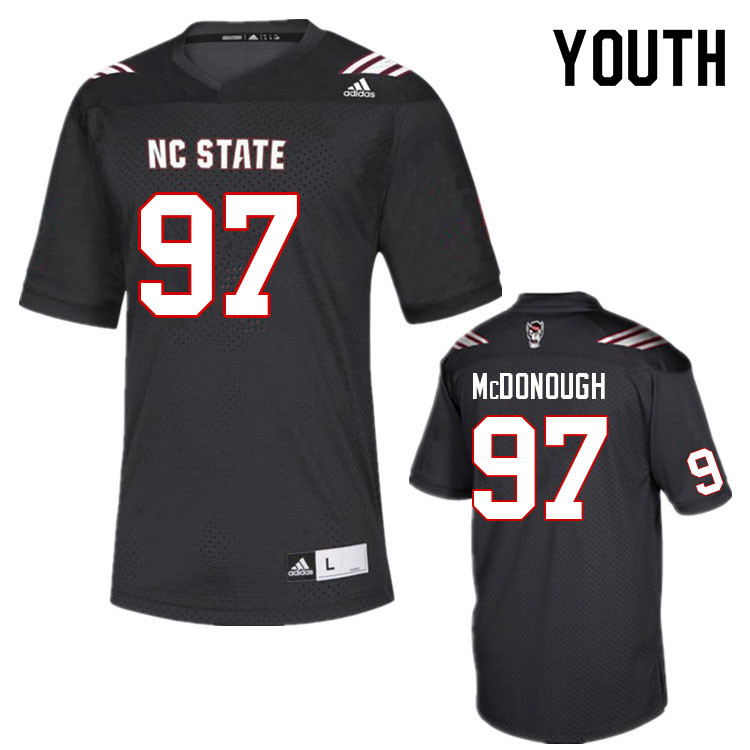 Youth #97 Shane McDonough NC State Wolfpack College Football Jerseys Sale-Black - Click Image to Close